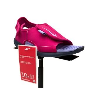 Nike Sunray Adjust 5 V2(TD) Toddler Girls Slip-on Sandals Size 10 Pink/Purple